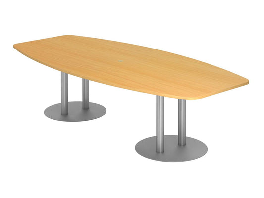Kingston KT-Serie Konferenztisch bootsform 280 x 130/85 cm Buche