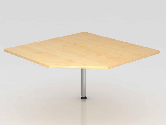 Anbauplatte trapezförmig 120 x 120 cm Ahorn