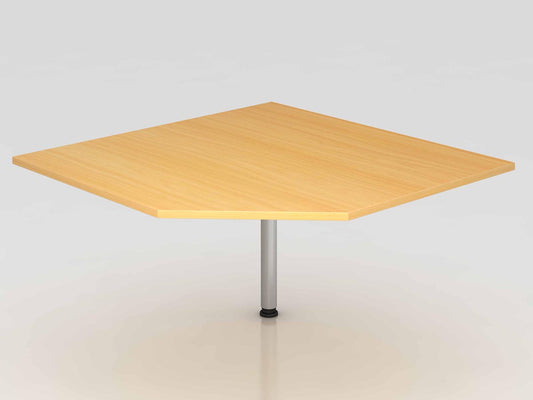 Anbauplatte trapezförmig 120 x 120 cm Buche