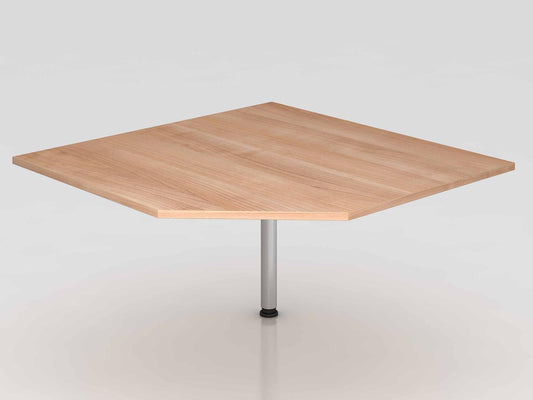 Anbauplatte trapezförmig 120 x 120 cm Nussbaum