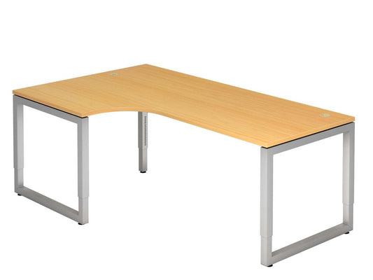 Rando R-Serie Schreibtisch 200 x 120 cm, manuell höheneinstellbar, Buche