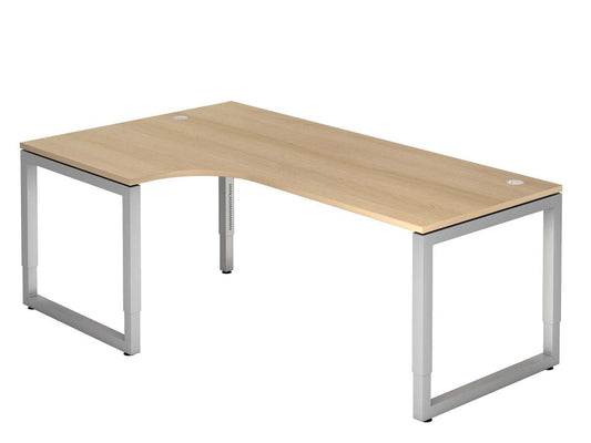 Rando R-Serie Schreibtisch 200 x 120 cm, manuell höheneinstellbar, Eiche