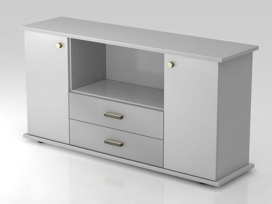 Sideboard 2OH mit Türen und Schubladen 166cm Grau