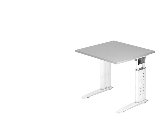 Urbana U-Serie Schreibtisch, manuell höheneinstellbar, Grau