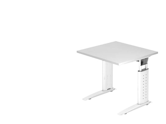 Urbana U-Serie Schreibtisch, manuell höheneinstellbar, Weiß