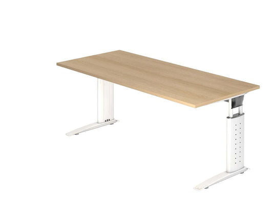 Urbana U-Serie Schreibtisch, manuell höheneinstellbar, Eiche