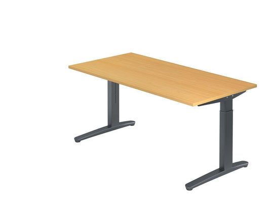 Chicago Five XB-Serie Schreibtisch, manuell höheneinstellbar, Buche
