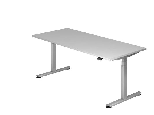 Taos Three XDLB-Serie Schreibtisch mit Bluetooth, elektrische Höhenverstellung, Grau
