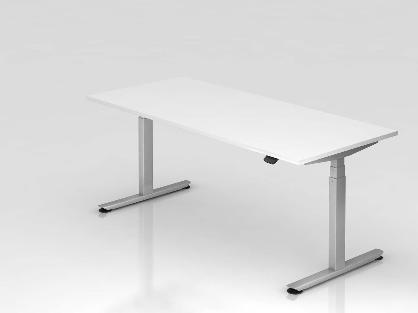Taos Three XDLB-Serie Schreibtisch mit Bluetooth, elektrische Höhenverstellung, Weiß