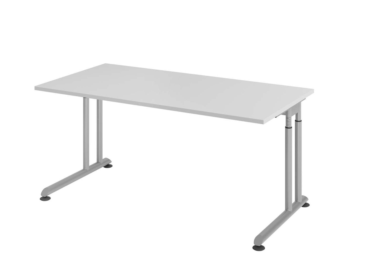 Zibo Z-Serie Schreibtisch, manuell höheneinstellbar,  C-Fuß Gestell, Länge 80 - 180 cm