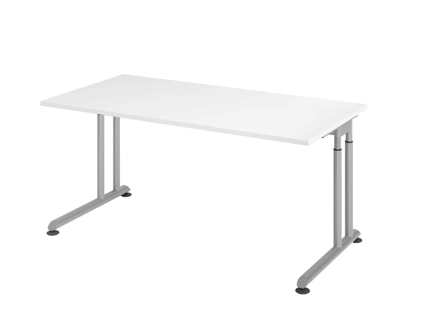 Zibo Z-Serie Schreibtisch, manuell höheneinstellbar,  C-Fuß Gestell, Länge 80 - 180 cm