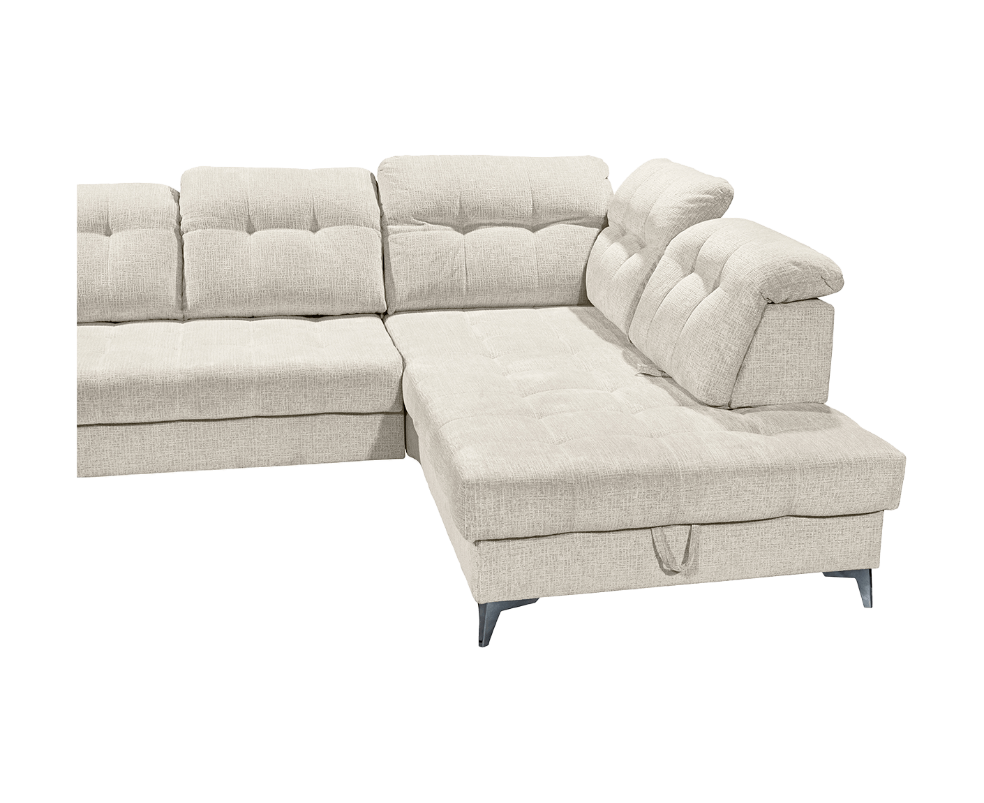 Varadero Ecksofa 289 x 220 cm, mit verstellbaren Kopfstützen & elektrischer Sitztiefenverstellung