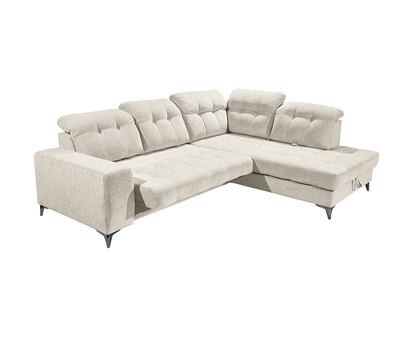 Varadero Ecksofa 289 x 220 cm, mit verstellbaren Kopfstützen & elektrischer Sitztiefenverstellung
