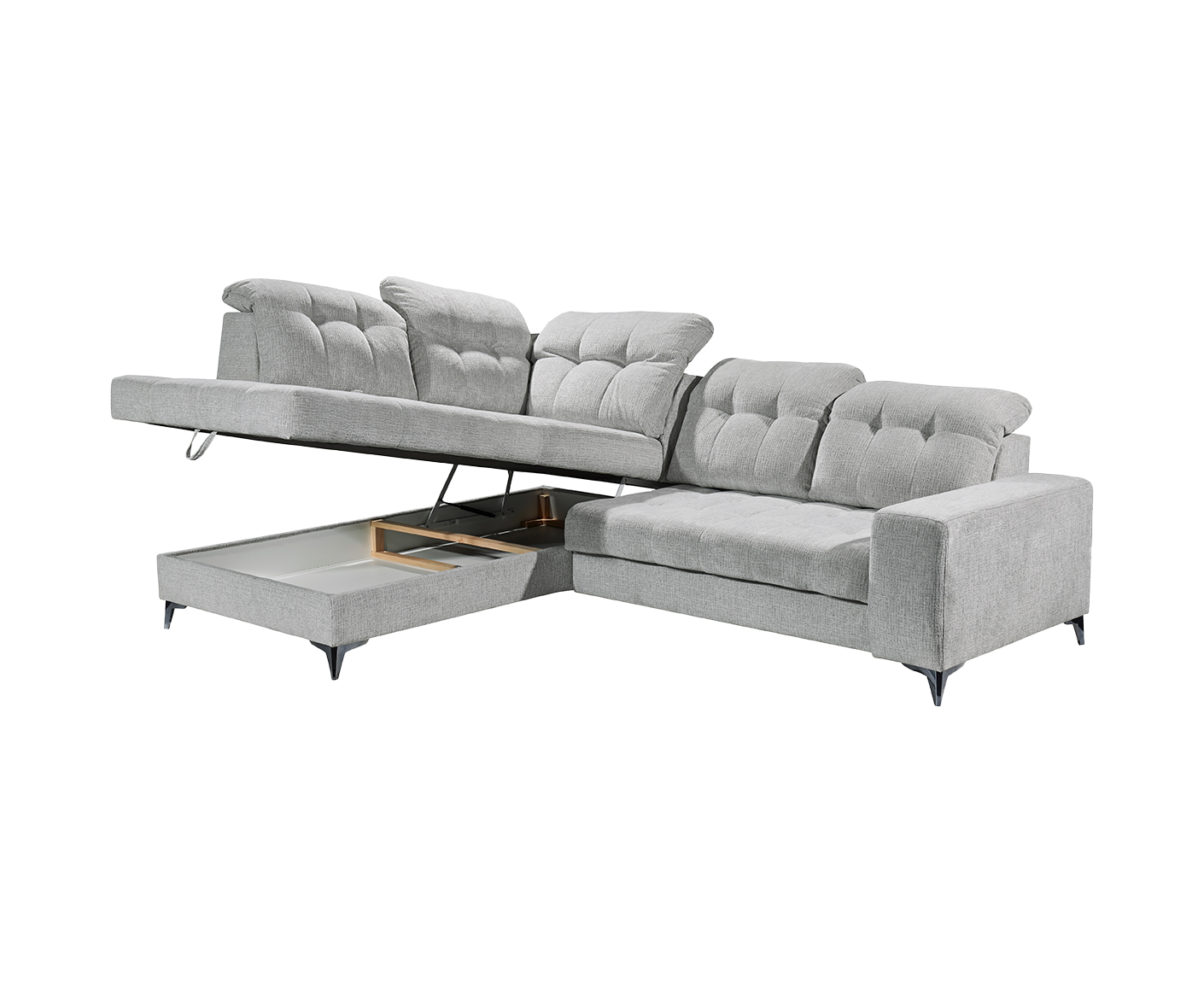 Varadero Ecksofa 289 x 220 cm, mit verstellbaren Kopfstützen & elektrischer Sitztiefenverstellung