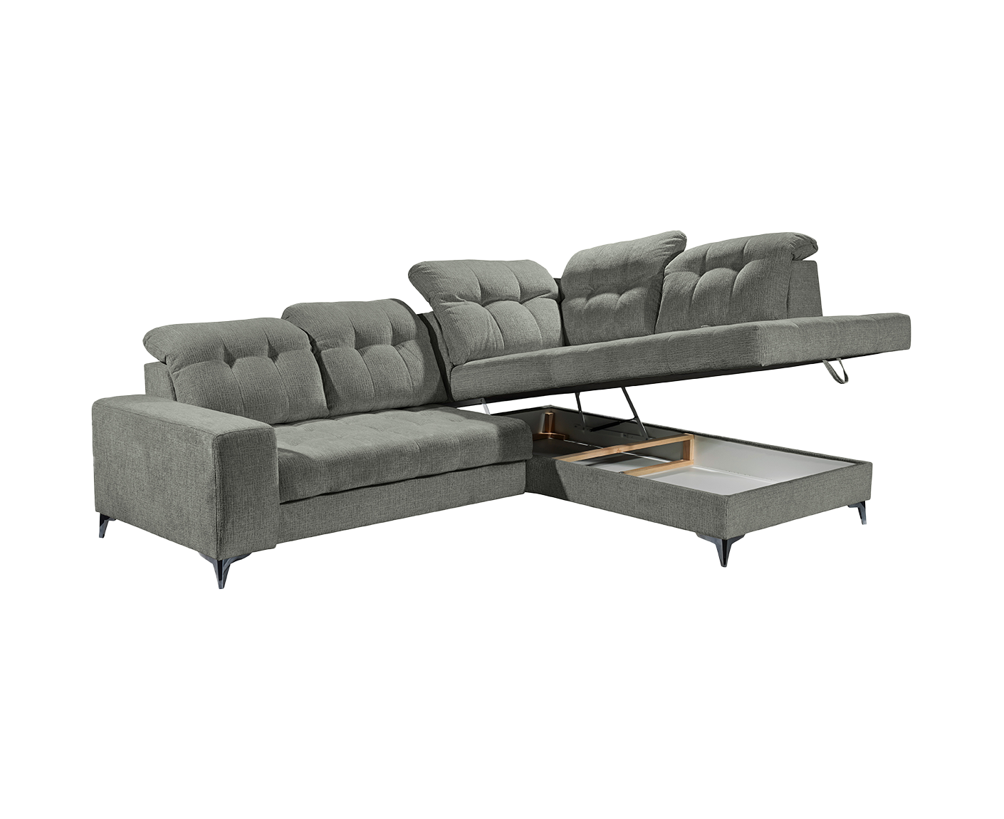 Varadero Ecksofa 289 x 220 cm, mit verstellbaren Kopfstützen & elektrischer Sitztiefenverstellung