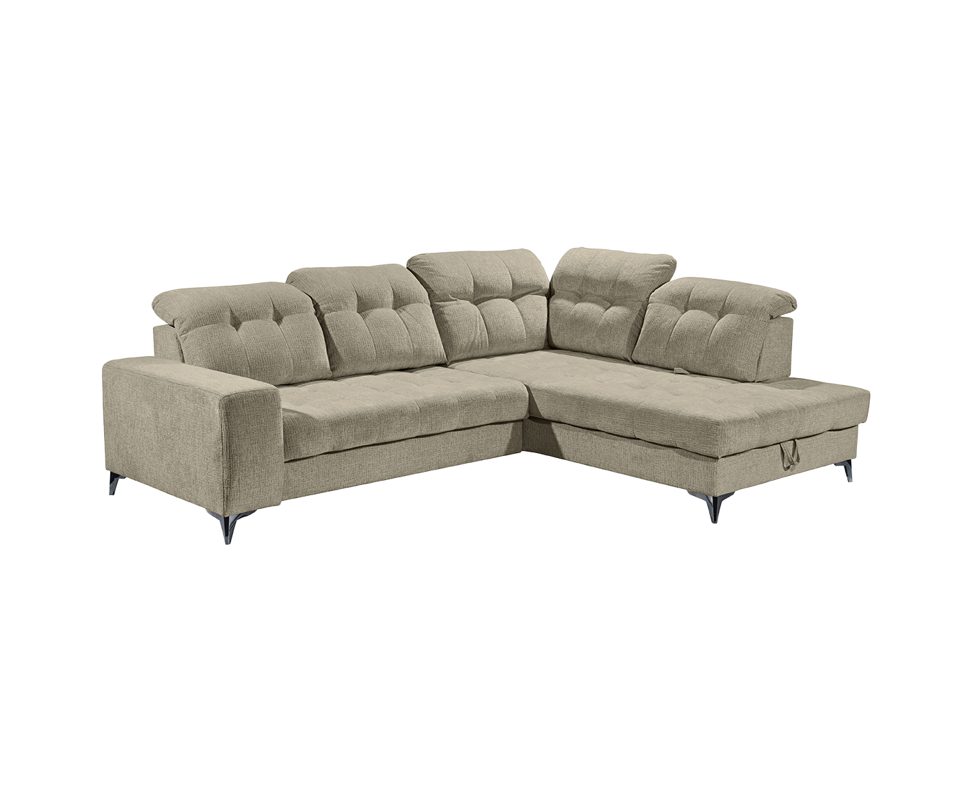 Varadero Ecksofa 289 x 220 cm, mit verstellbaren Kopfstützen & elektrischer Sitztiefenverstellung