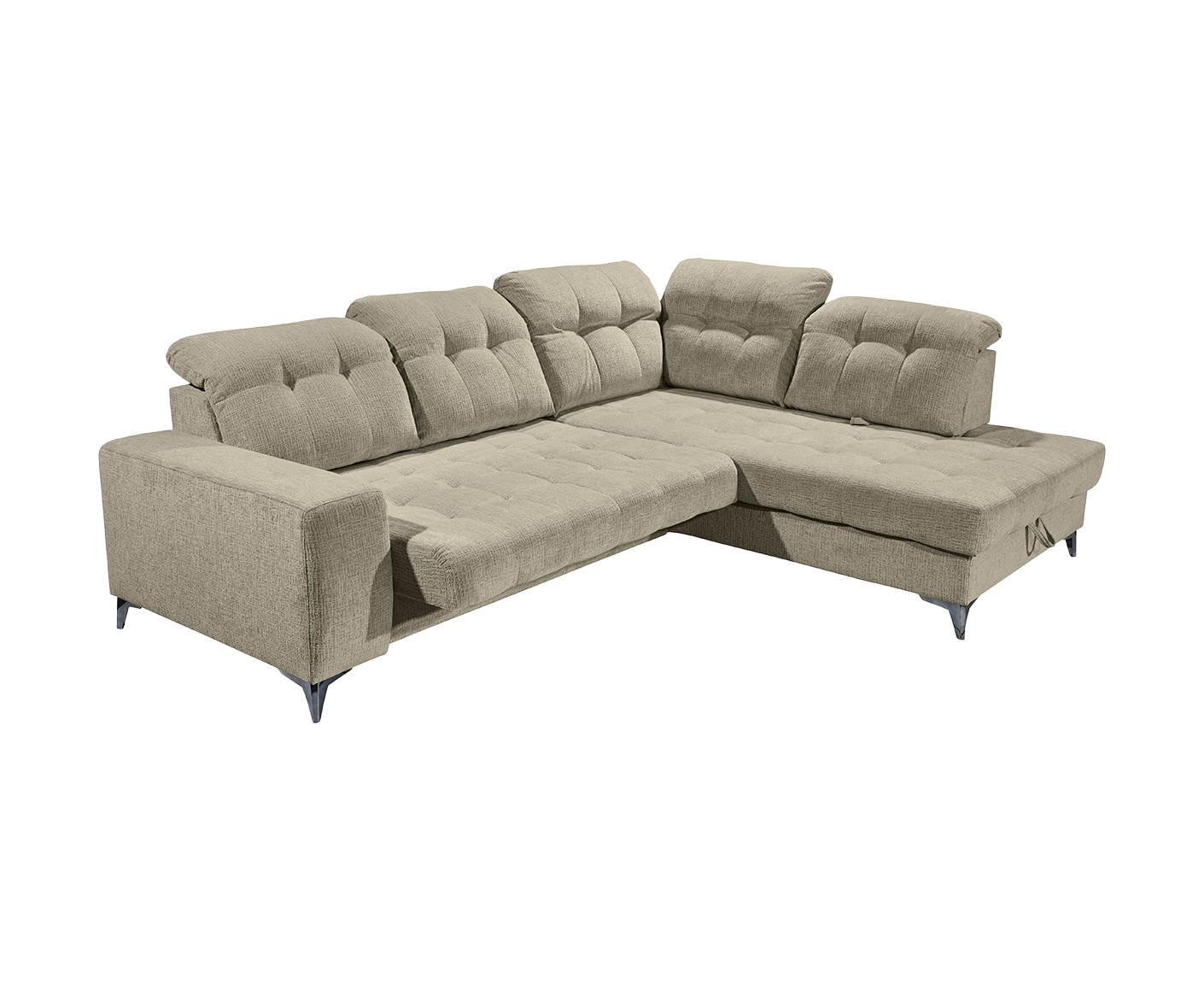 Varadero Ecksofa 289 x 220 cm, mit verstellbaren Kopfstützen & elektrischer Sitztiefenverstellung
