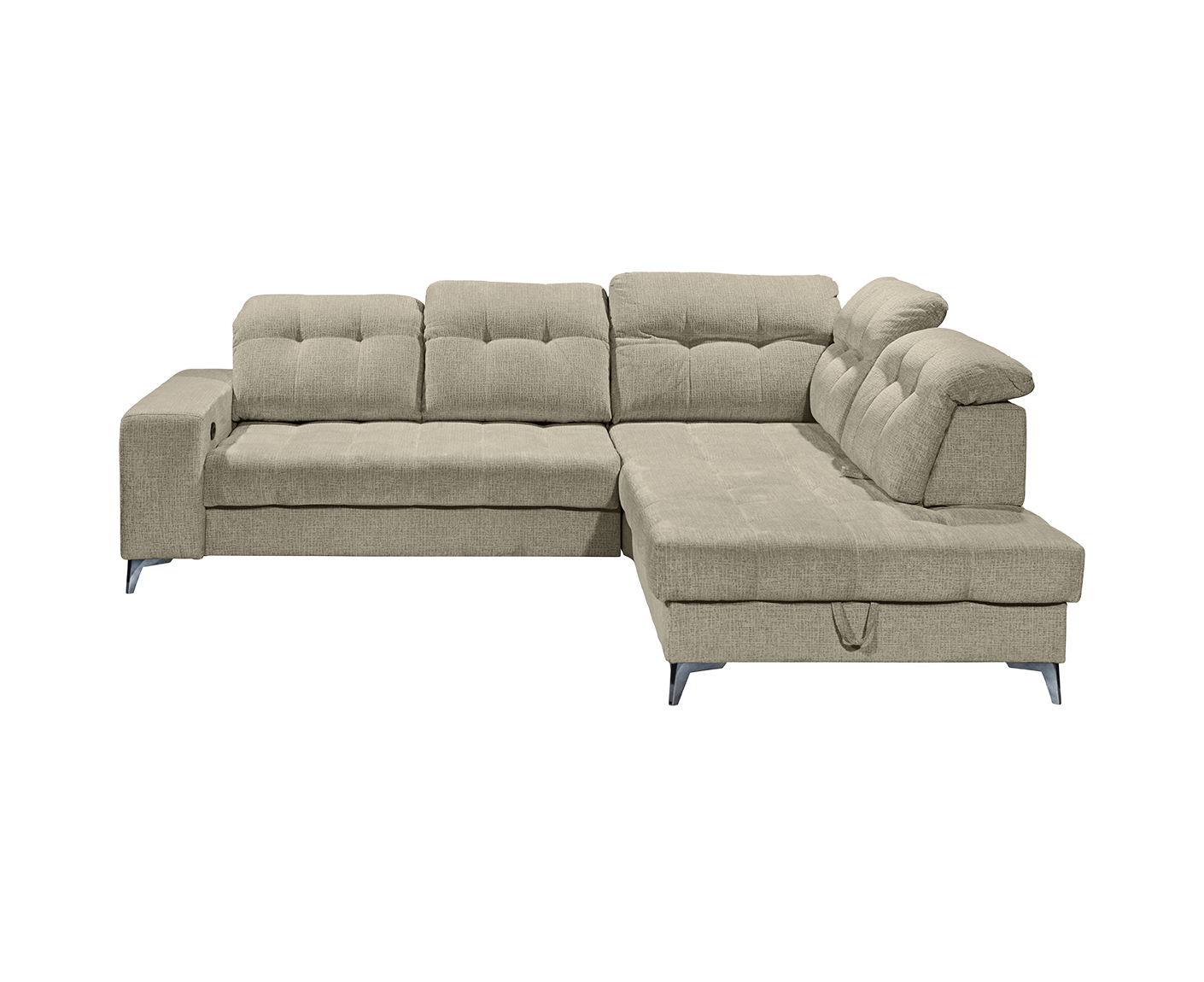 Varadero Ecksofa 289 x 220 cm, mit verstellbaren Kopfstützen & elektrischer Sitztiefenverstellung