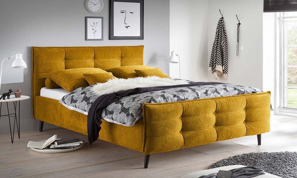 Mario B Polsterbett Doppelbett, Webstoff