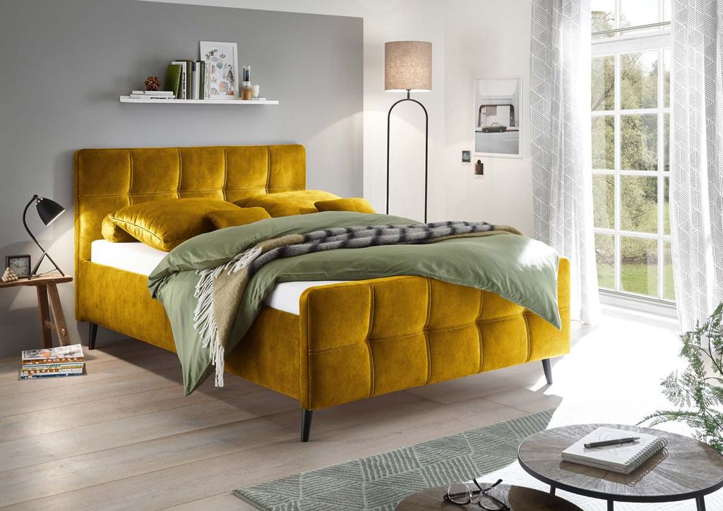 Mario C Polsterbett Einzelbett, Webstoff