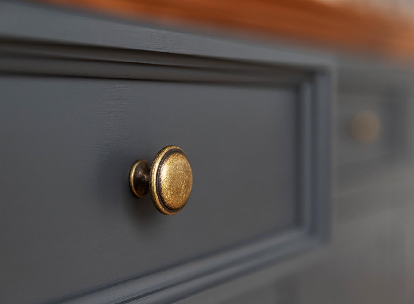 Belluno Elegante Massivholz Sideboard mit 4 Türen Grafit / Eiche