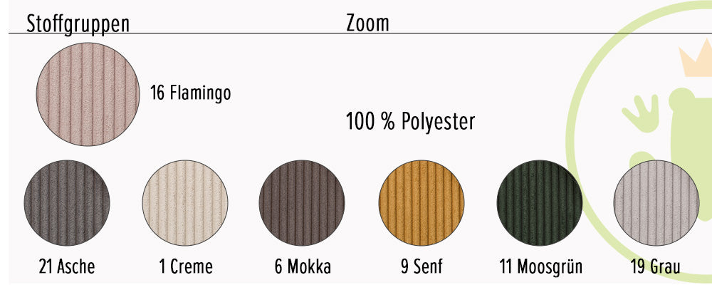 Oskar 5 Hocker 63 x 42 cm Cord Braun