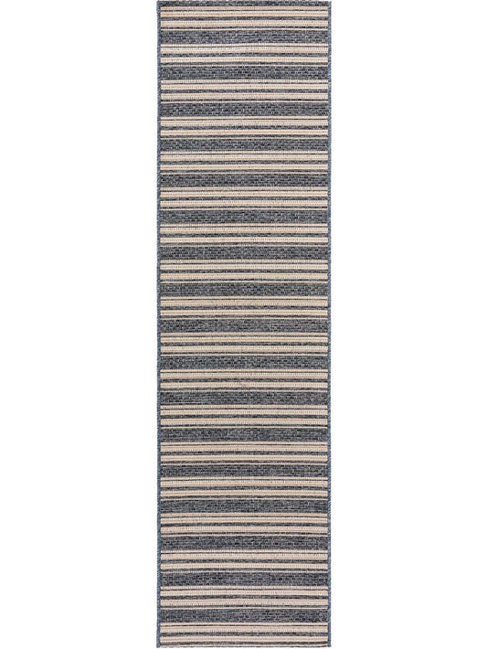 In- & Outdoor Läufer River 67x240 cm Beige / Blau