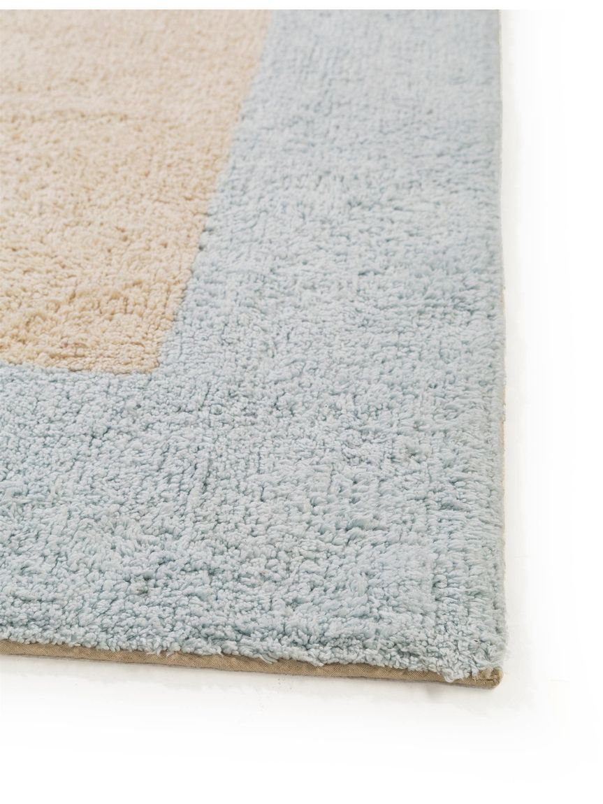 Waschbarer Kinderteppich Inka 150x150 cm Hellblau