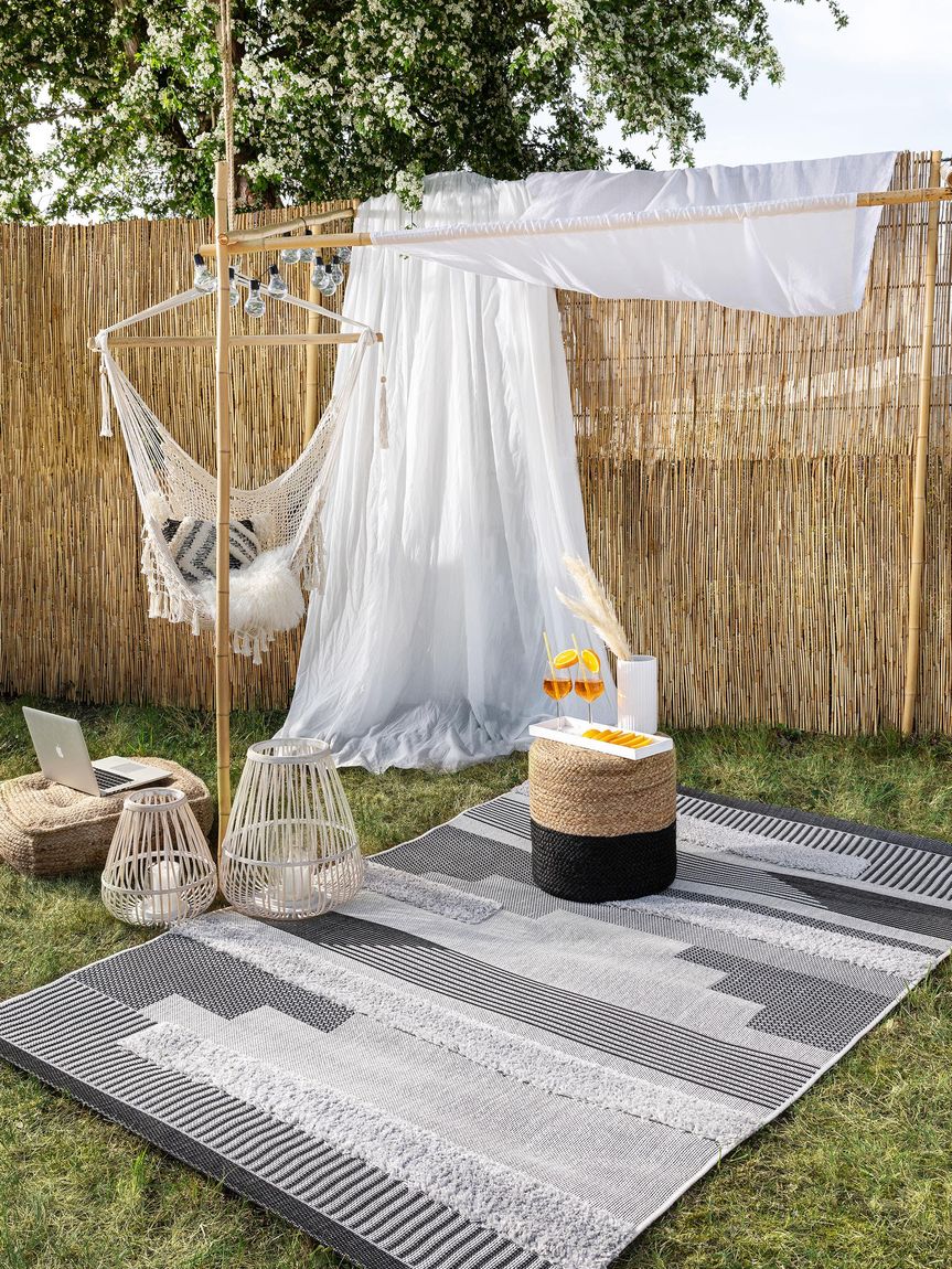 In- & Outdoor Teppich Carlo Grau