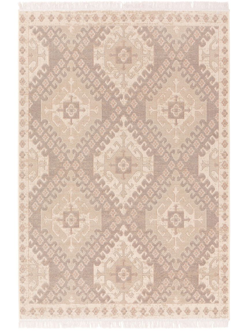 Teppich Folk Beige / Grau