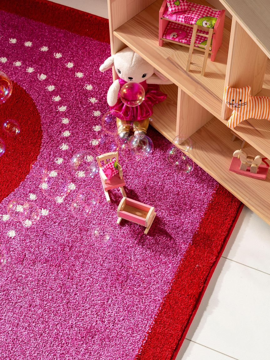 Kinderteppich Noa Kids Heart Violett