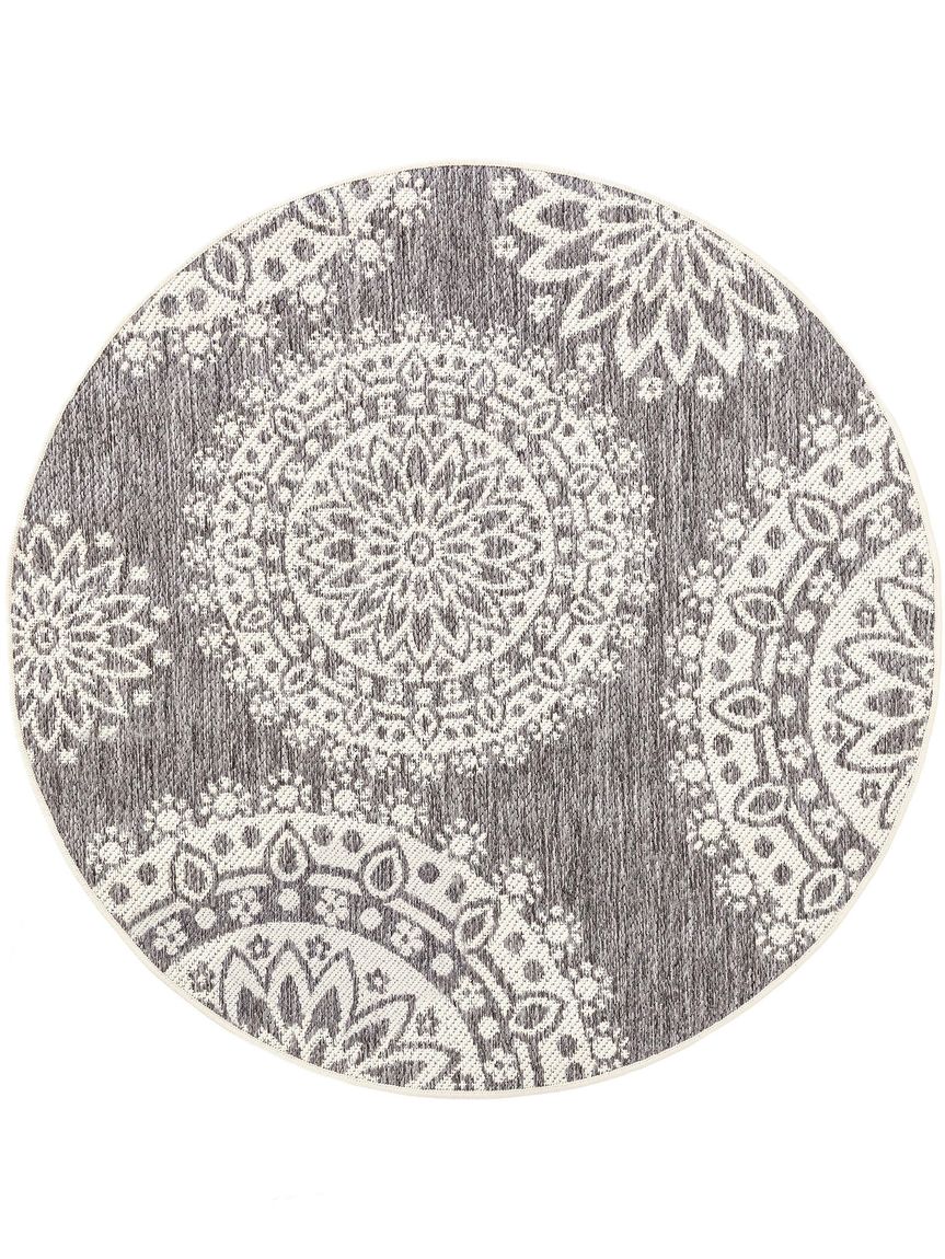 Wendeteppich Terrazzo Ø 120 cm rund Grau / Blau