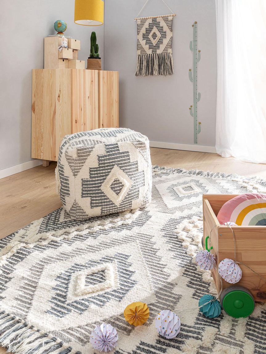 Pouf Wanda 45x45x45 cm Dunkelgrau