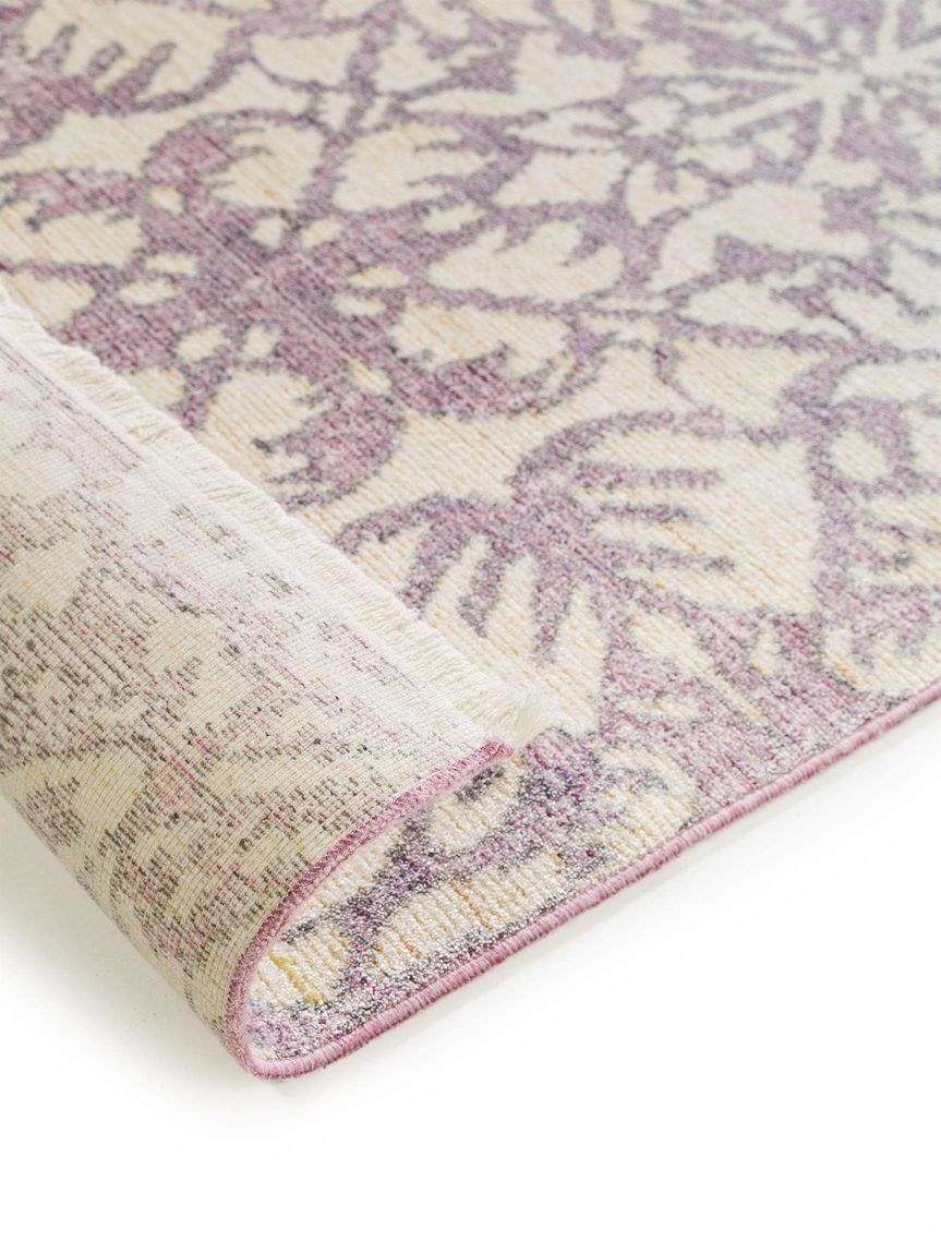 Viskoseteppich Yuma Beige / Rosa