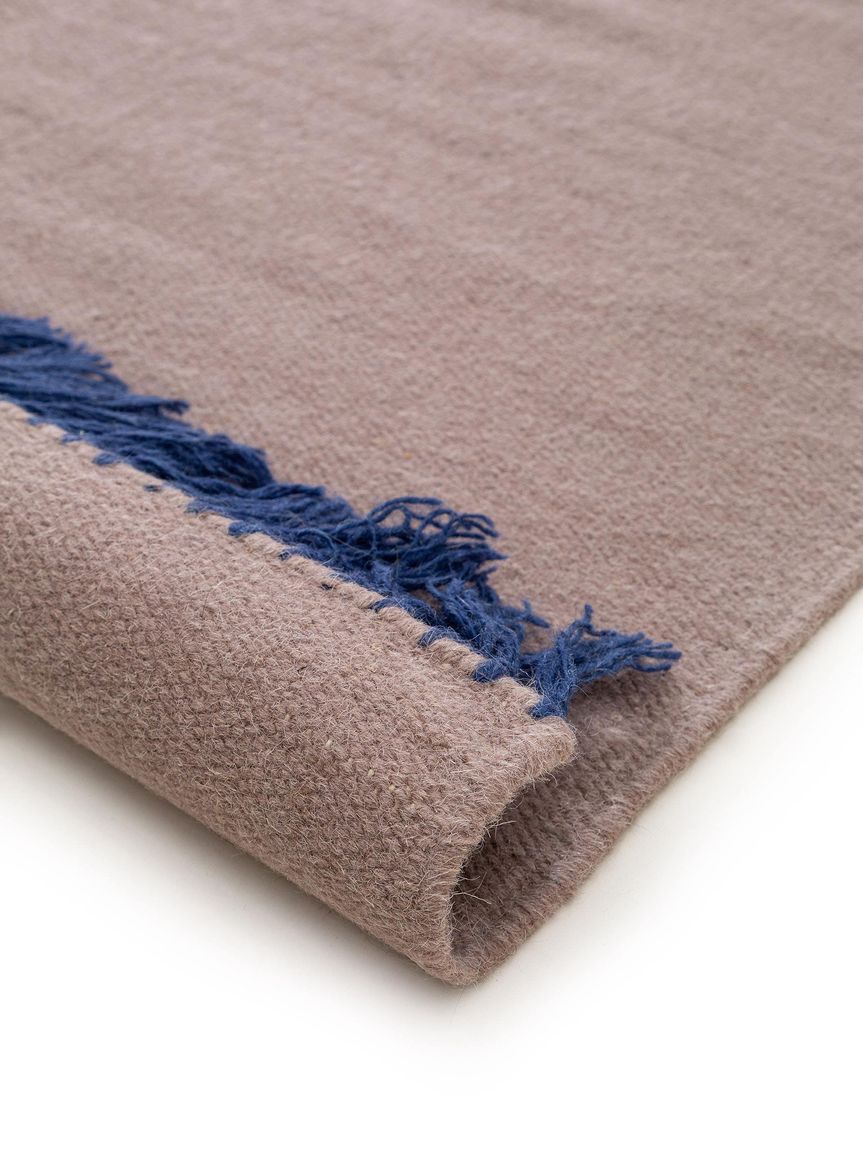 Wollteppich Gitta Lila / Blau