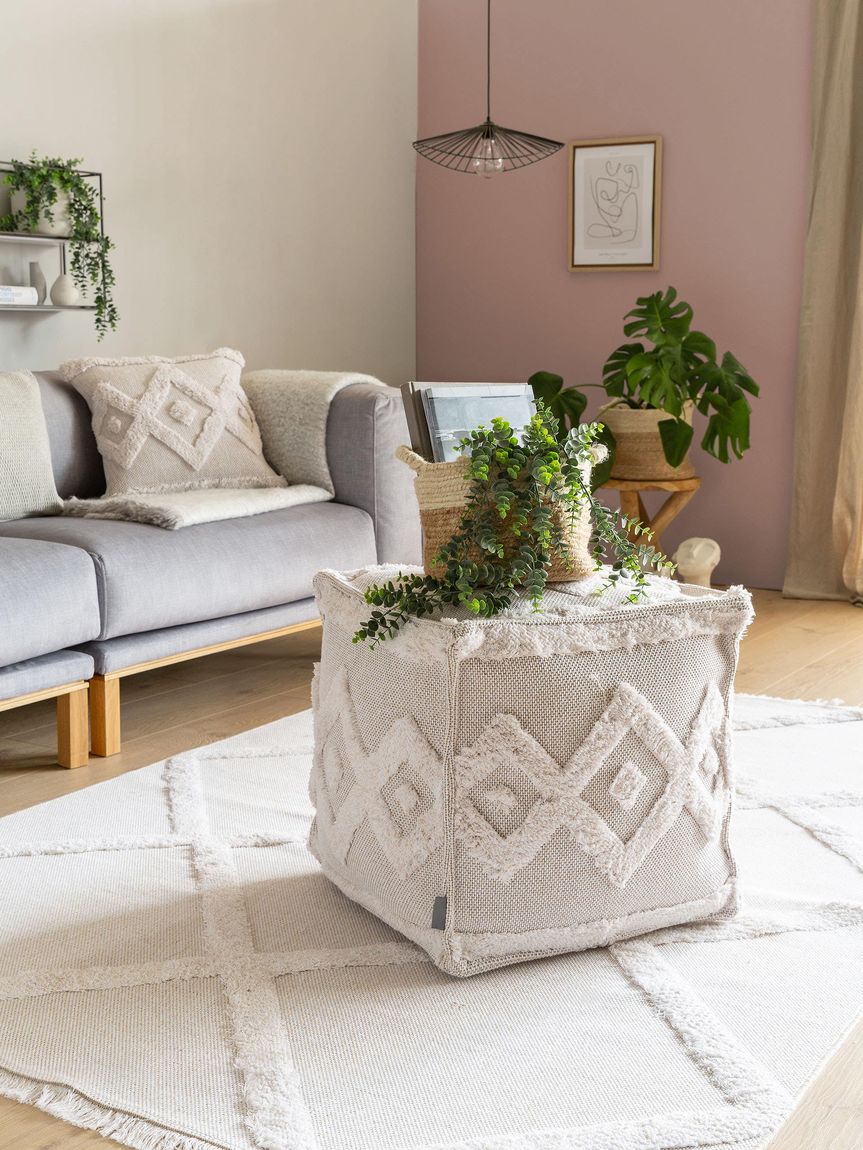 Pouf Lundi 50x50x50 cm Creame