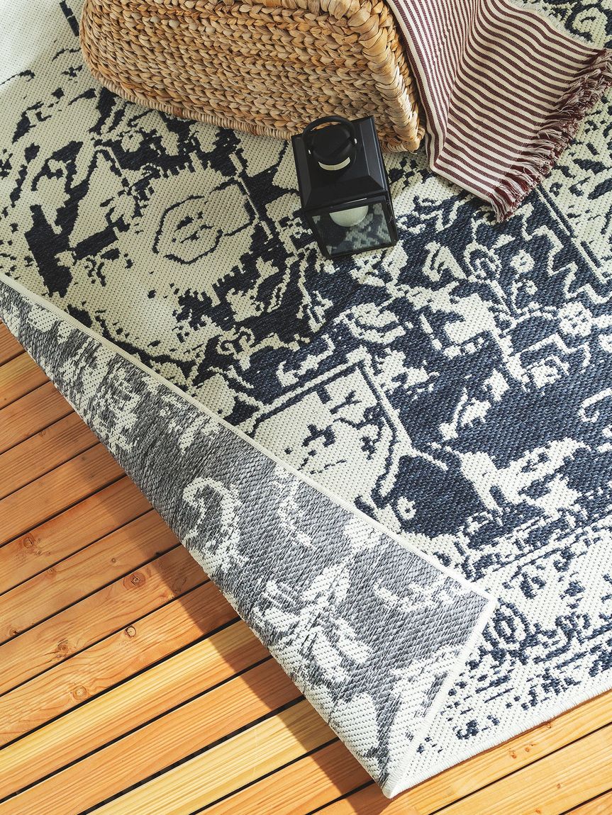 Wendeteppich Terrazzo Grau / Blau