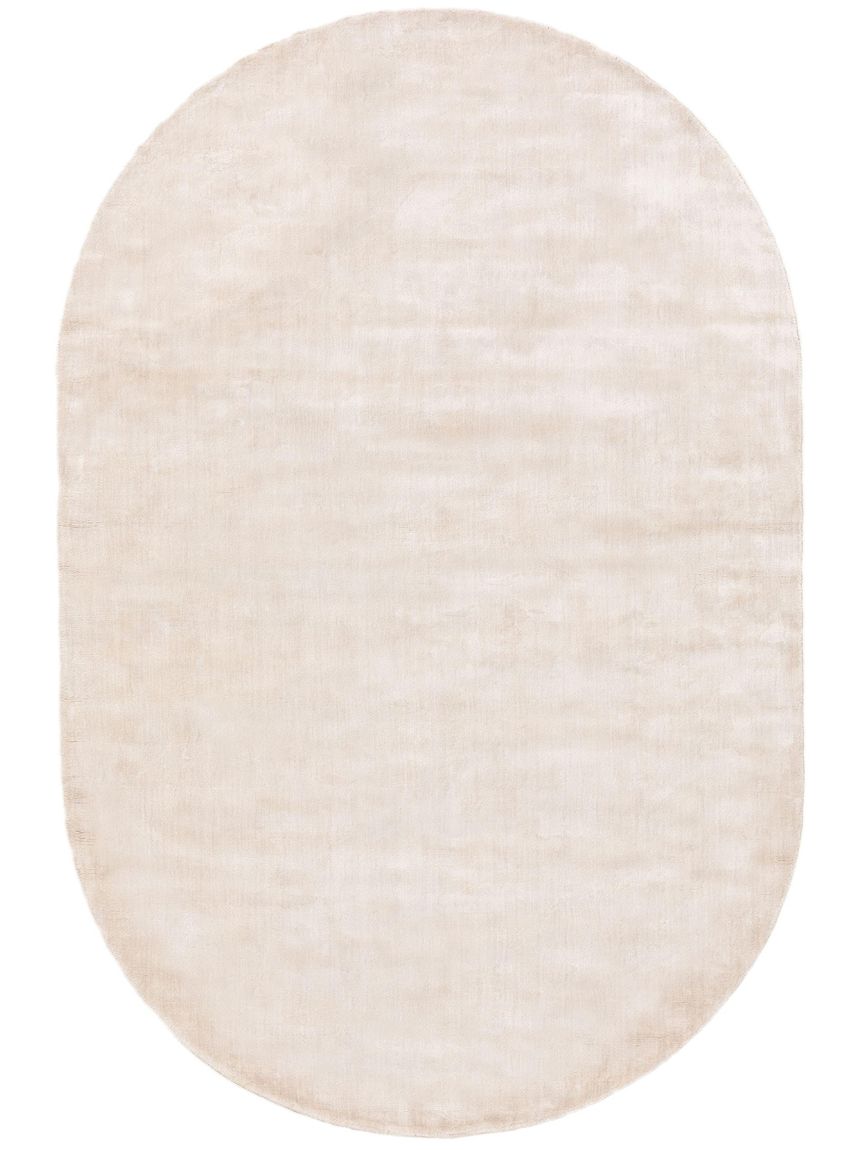 Viskoseteppich oval Nela 150x230 cm Elfenbein - Voelpe