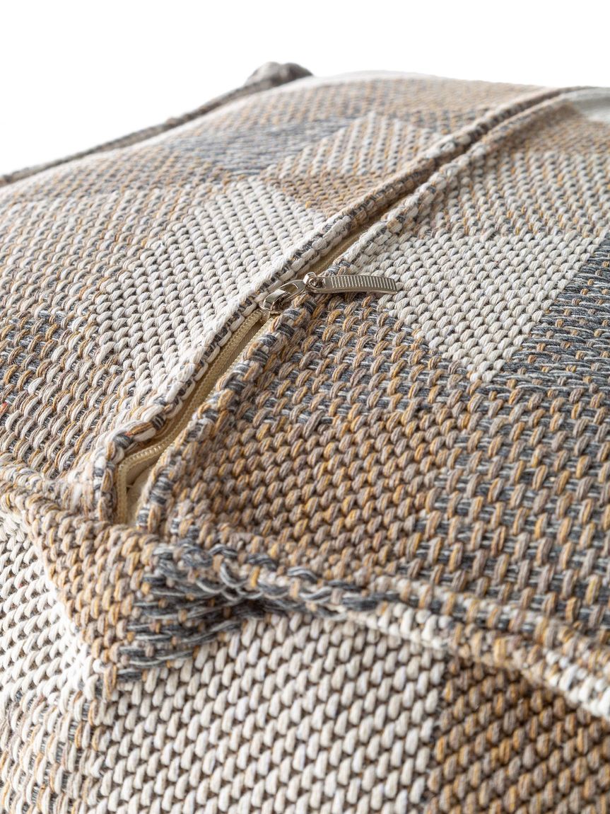 Pouf Barca 50x50x50 cm Beige / Grau