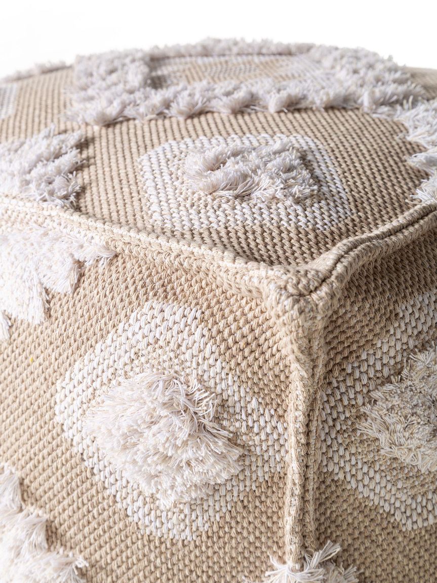 Pouf Bodo 50x50x50 cm Creame / Beige