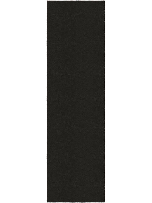 Wollteppich Läufer Basics 70x200 cm Schwarz