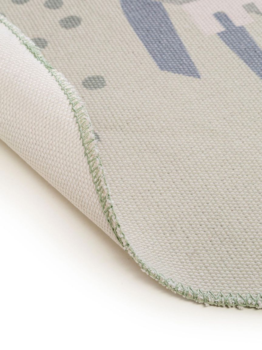 Kinderteppich Bali Ø 120 cm rund Grün