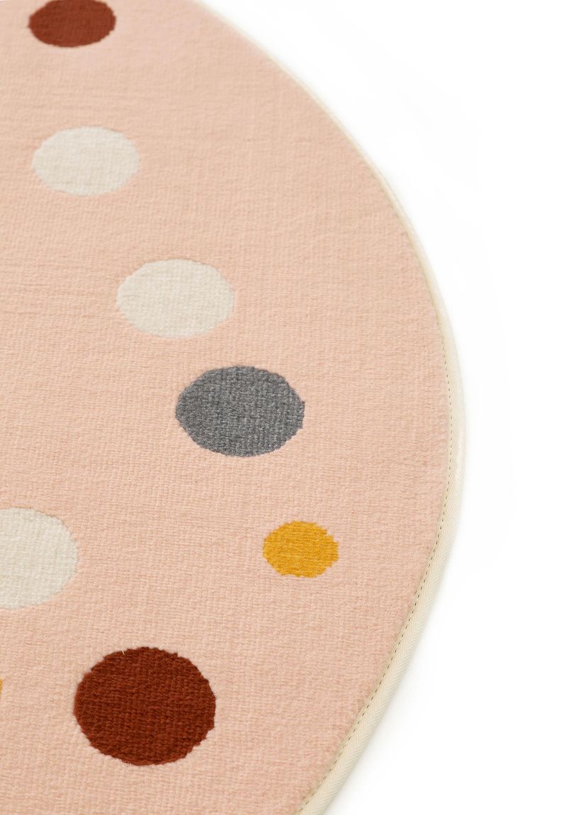 Kinderteppich rund Juno Ø 120 cm rund Bunt / Pink