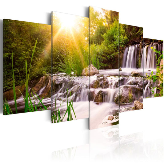 Wandbild - Forest Waterfall