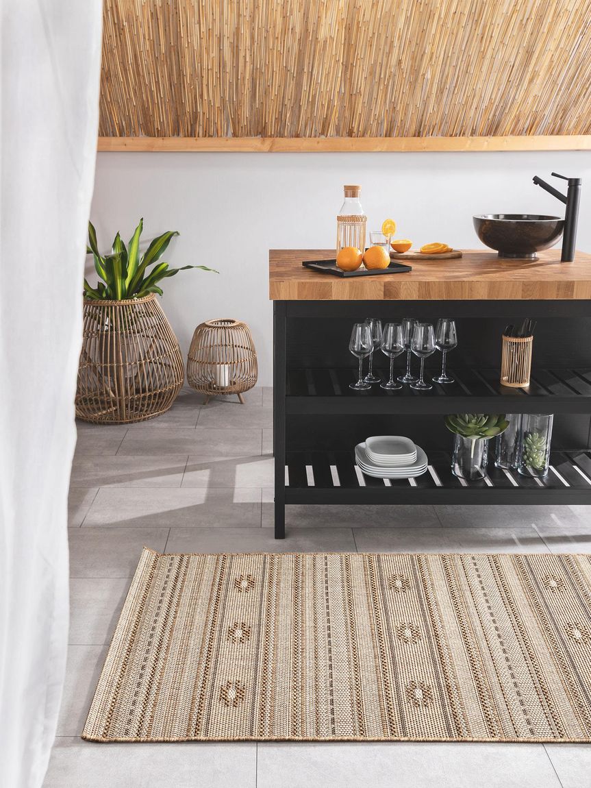 In- & Outdoor Läufer Riso 80x240 cm Beige