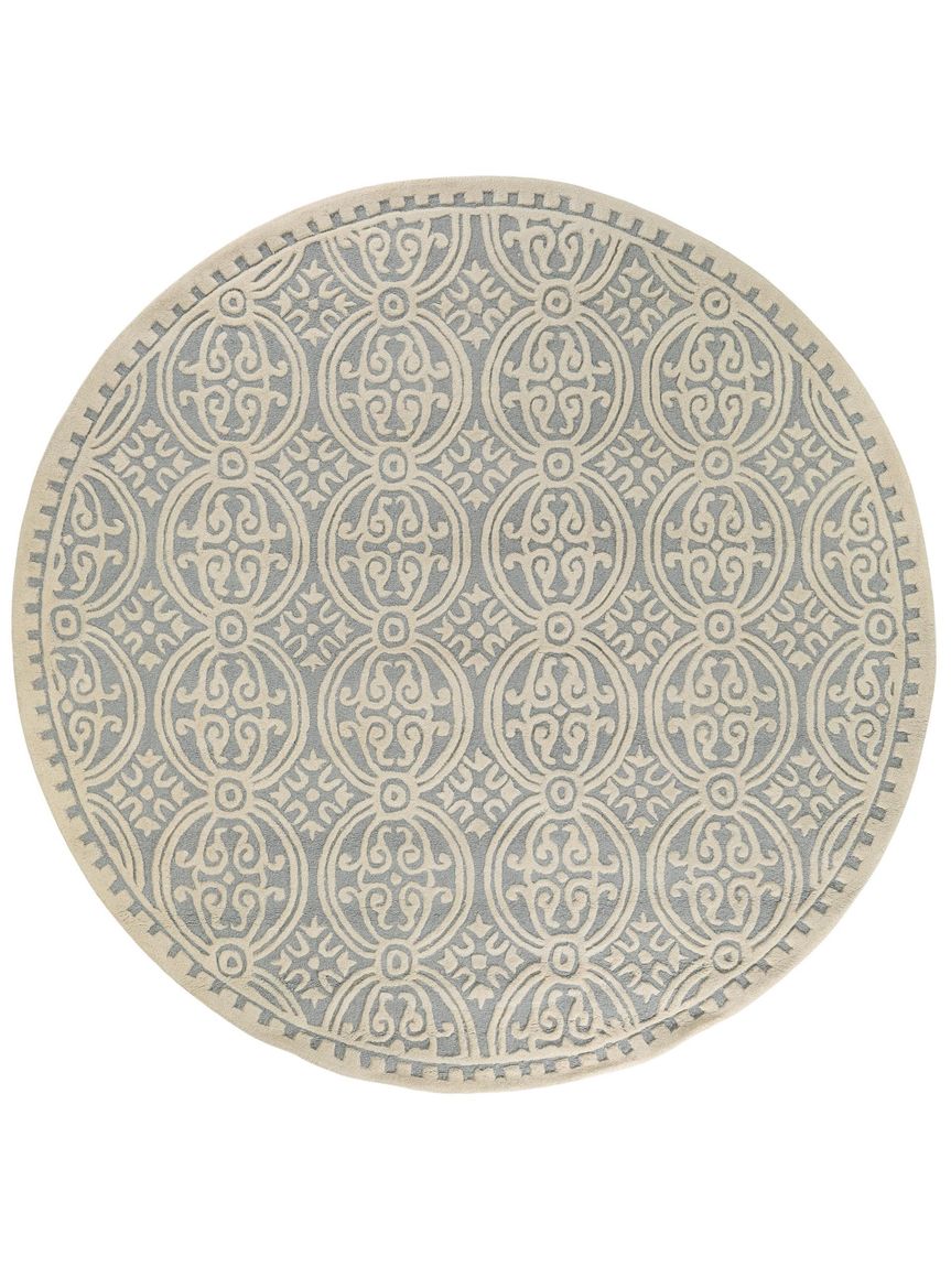 Wollteppich rund Windsor Hellblau