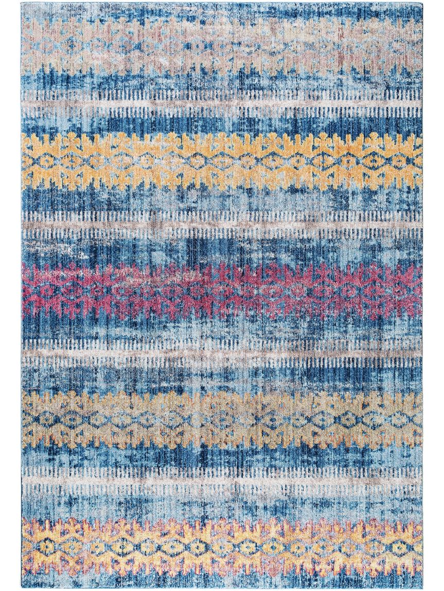 Teppich Tara Bunt / Blau