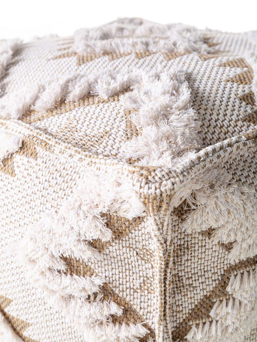 Pouf Osby 50x50x50 cm Creame / Taupe