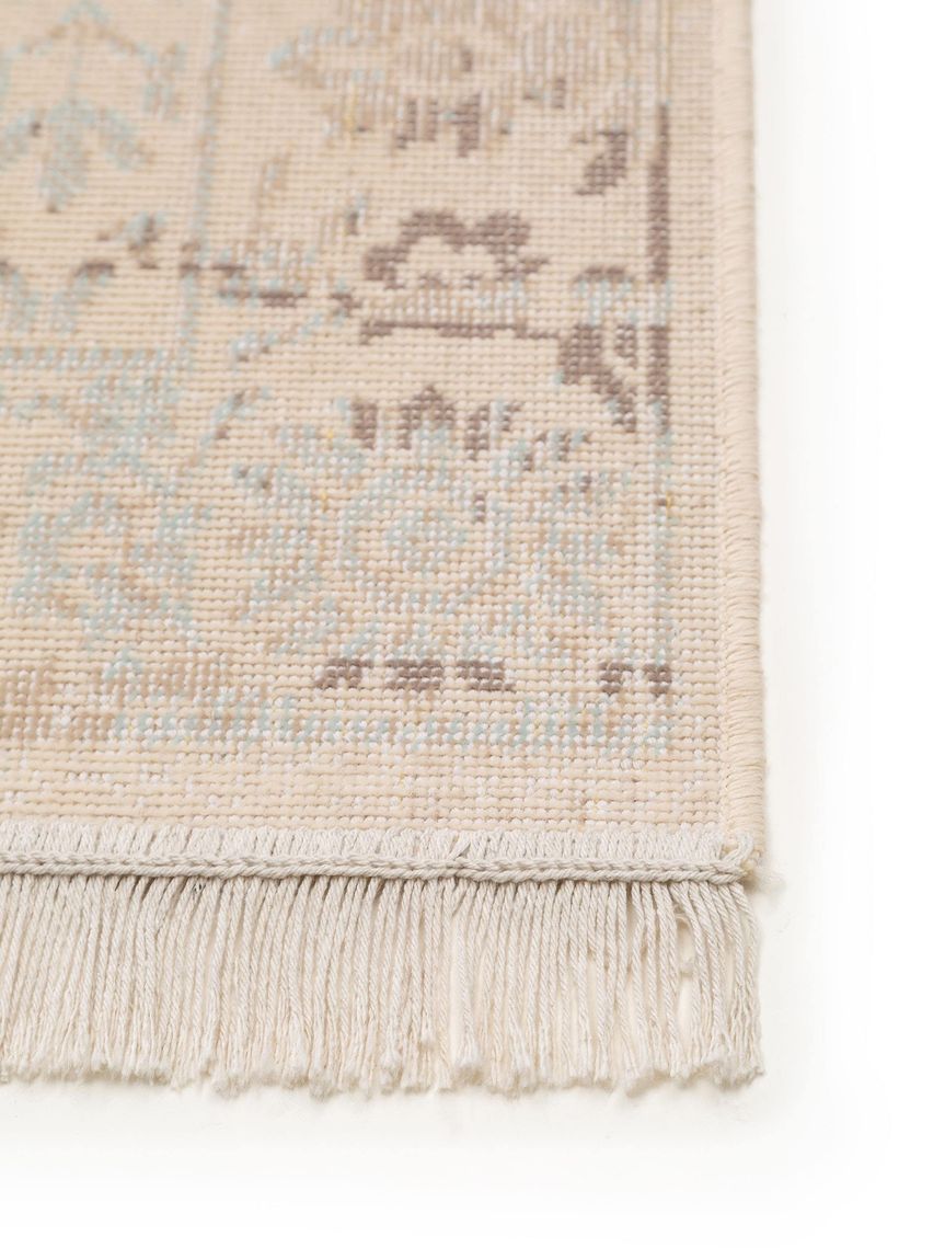 Läufer Folk 80x250 cm Beige / Blau