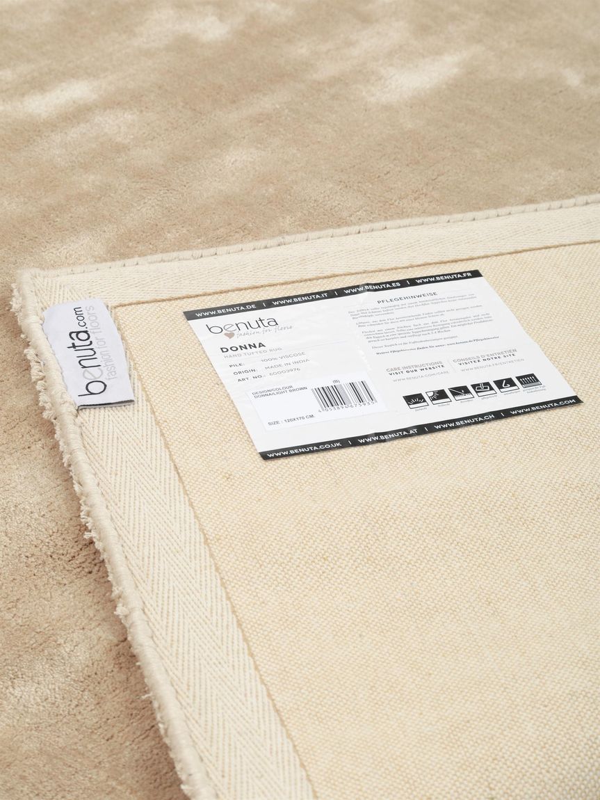 Viskoseteppich Donna 200x200 cm Beige